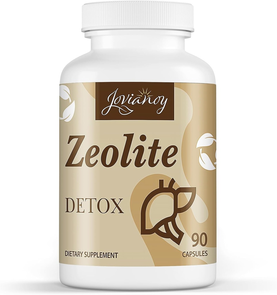 Zeolit Detox kapsler, Organic Aktiveret Charcoal, Bentonit Clay, 1-2 µm Clinoptilolite, Maksimal Absorption, Gut Lever Detox Rengøre fuld krop til kvinder Mænd, 90 Kapsler