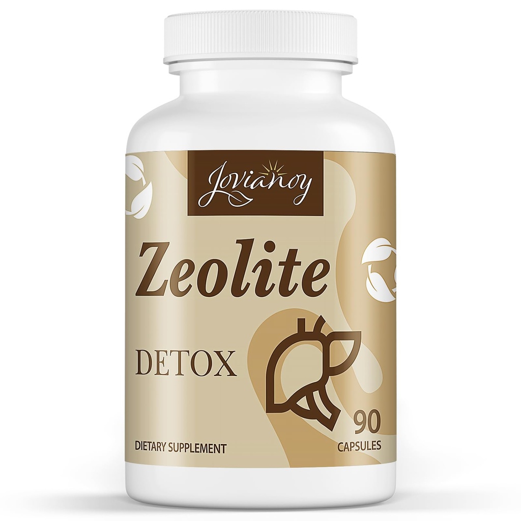 Zeolit Detox kapsler, Organic Aktiveret Charcoal, Bentonit Clay, 1-2 µm Clinoptilolite, Maksimal Absorption, Gut Lever Detox Rengøre fuld krop til kvinder Mænd, 90 Kapsler