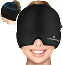 Gel Ice Migræne Hovedpine Relief Cap, Justerbar Hovedpine Cap Migræne med Løbegang Fits Alle hoveder, Cold Compression Migræne Relief Cap for Spænding, Stress, Sinus, Puffy Eyes, Hot / Cold Terapi
