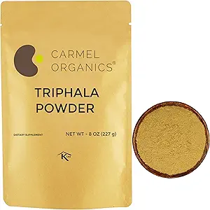 CARMEL ORGANICS Triphala Powder (8 Ounces) for fordøjelsesstøtte