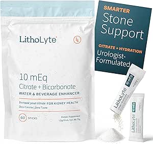 Nyre Sundhed Budd124; Vand & drikke Enhancer 10 mEq, Udviklet af Urologer, 1- Pack (60 sticks)