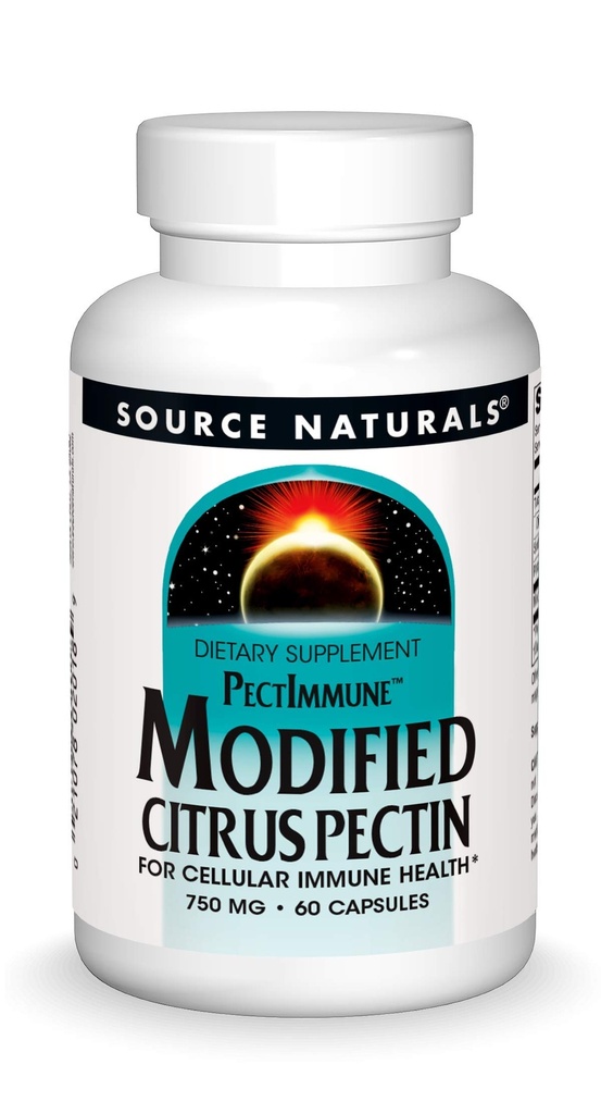 Source Naturals Pectimmun, Modified Citrus Pectin, For cellular immun Health *, 750mg - 60 kapsler