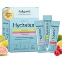 Feel Goods Hydration Hero, Variety Pack, 1.000mg Electrolytes Powder, Sugar Free, Magnesium, Organic Aloe Vera, L Theanine, C-vitamin, Vegan, Non GMO, On the Go Electrolyte Packets, 12 Greve