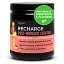 LEGION Recharge Post Workout Drink - Mikroniseret Creatin Monohydrat Natural Post Workout Recovery Drink - Muscle Builder & Recovery Booster Post Workout Kosttilskud (Strawberry Lemonade, 30 Servering)