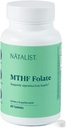 NATALIST MTHF Folat 1000 mcg (L- 5- MTHF) Understøtter sund fertilitet og graviditet for kvinder - Dagligt Folat tillæg for reproduktiv sundhed & foster udvikling - Vegan, Gluten- Free - 60 tabletter
