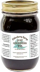 Alle naturlige Elderberry Syrup (16 fl oz) for voksne og børn, Daglig immunforsvar Herbal supplement med antioxidanter, Organic Sambucus Elderberry