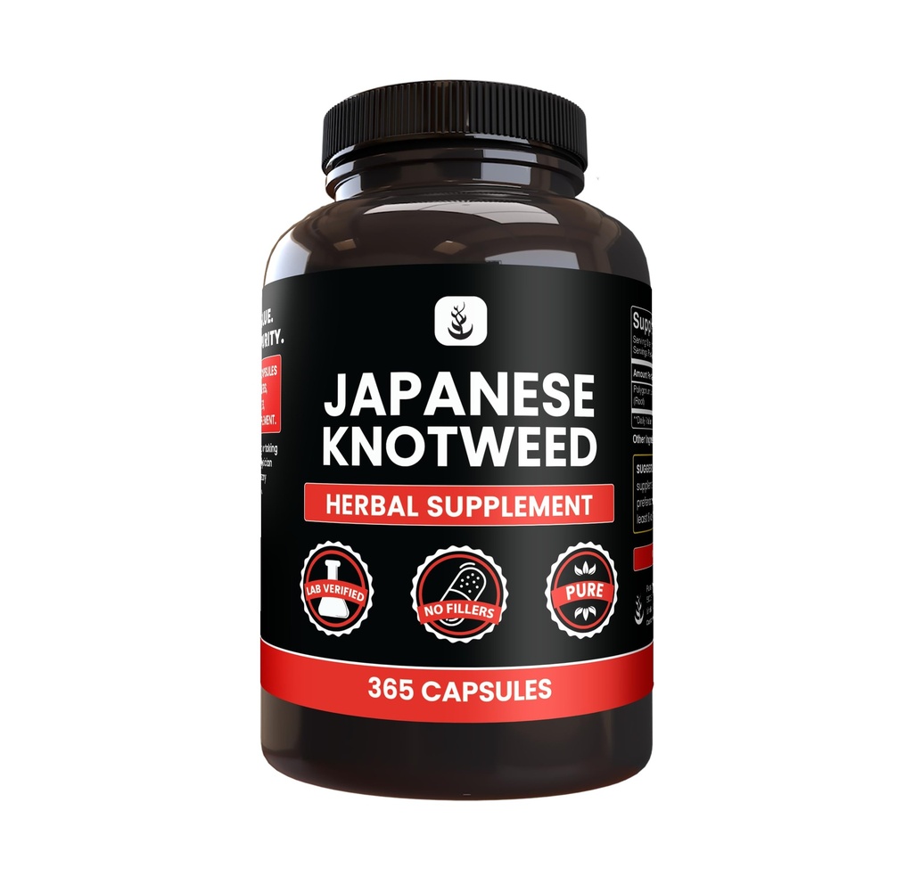 PURE ORIGINATIONELLE INGREDIENSER Japansk Knotweed, (365 kapsler) Ingen Magnesium eller ris Fyldere, Altid Pure, Lab Verified