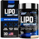 Nutrex Lipo 6 Nighttime Fat Burner Mead124; Melatonin Sleep Aid & Weight Loss Diet Pills for Mænd og Kvinder Mead124; Night Time Metabolisme Booster Appetite Suppressant Mead124; 30 Servering (1)