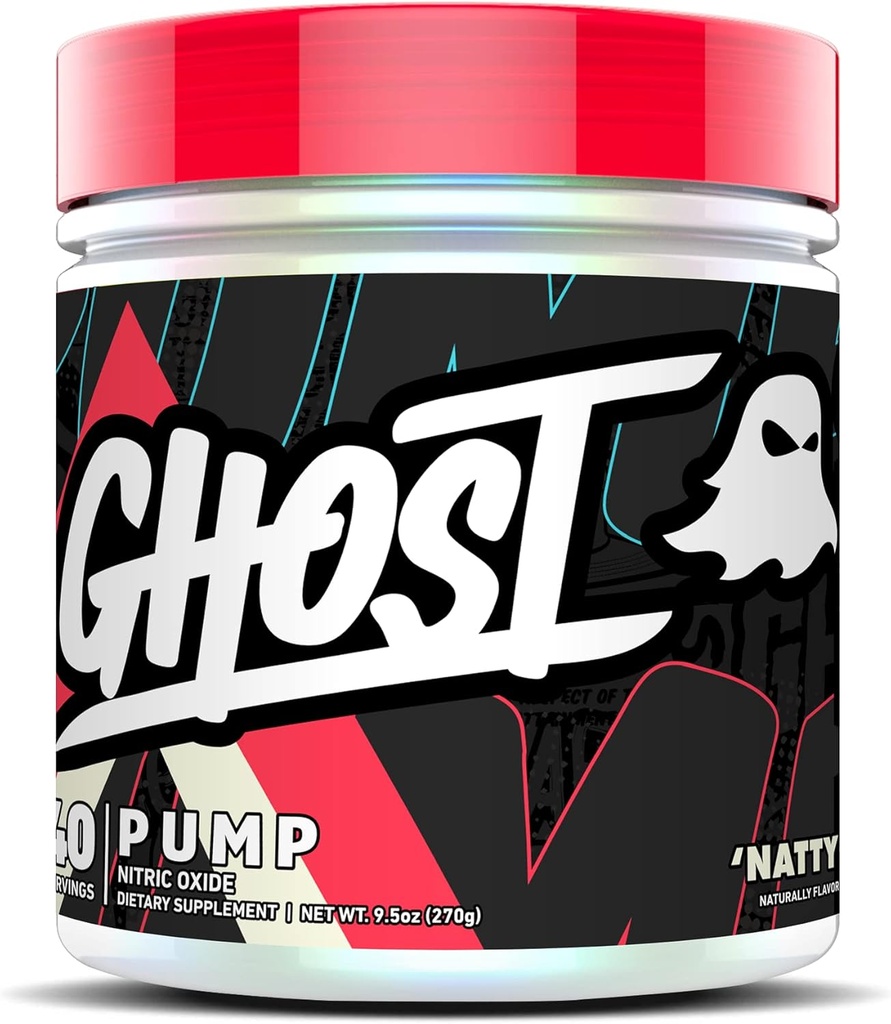 GHOST pumpe nitrogenoxid pulver, Natty - 40 Servere - Sukker & Stim- Gratis præ-workout kosttilskud - L-Citrullin, Arginin Nitrat & L-Glutathione - Soy & Gluten- Free, Vegan