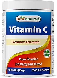 Bedste Naturals 100% Pure C-vitamin pulver 1 LB (454 Bedste) Pulver (Også kaldet Ascorbic Acid)