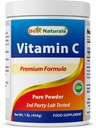 Bedste Naturals 100% Pure C-vitamin pulver 1 LB (454 Bedste) Pulver (Også kaldet Ascorbic Acid)