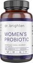 Dr. Brighten Kvindeprobiotika - Probiotika, Prebiotika med antioxidanter og solfibre til sunde hormoner, Balancerede kvindelige mikrobiomer, ovarier og immunforsvar - 60 kapsler