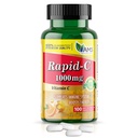 America Medic & Science Rapid- C 1000mg C-vitamin tillæg (1 pakke med 100 tabletter) Energy Booster, Daglig immunsystem støtte, Antioxidant stålet 124; Vegan, Non- GMO coated Ascorbic Acid til voksne mænd og kvinder