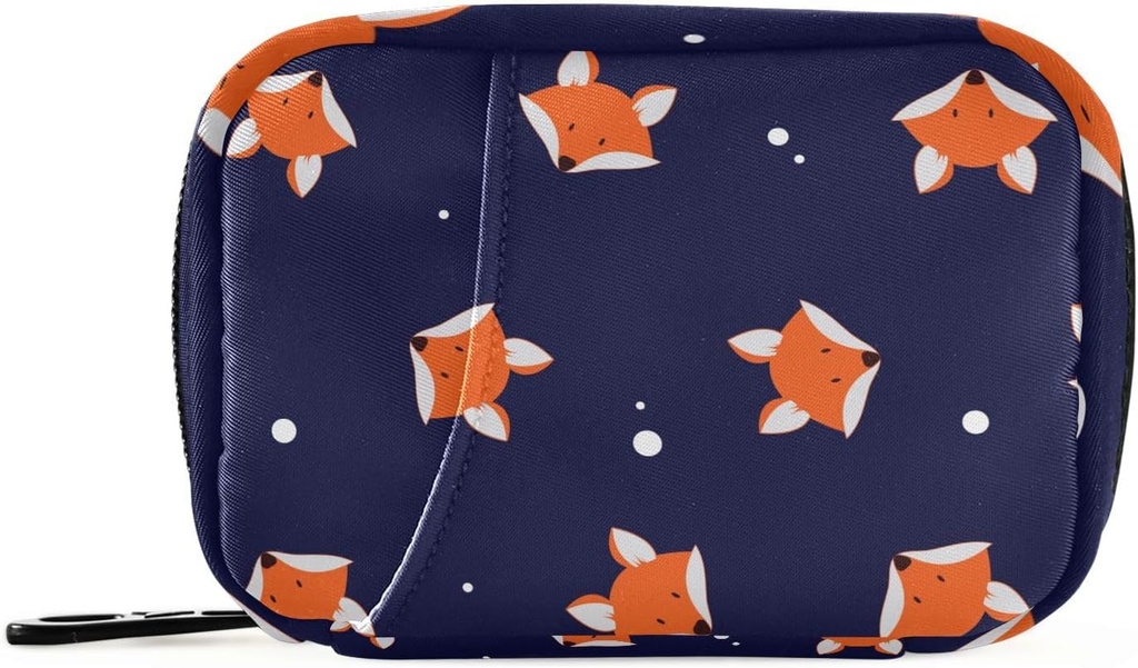 Pill Box Cute Fox 7 Day Pill Case Rejser Pill Organizer Bag med lynlås Portable ugentlige Vitamin Medicin Supplement Holder Pouch Bag