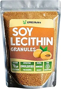 XPRS Nutra Soy Lecithin Granules Non GMO - Lecitina de SOYA - 100% Pure Soy Lethicin Granules - Premium SOYA Lethicin Granules - Food Grade Fat Emulgator Velegnet til bagning (16 Ounce)