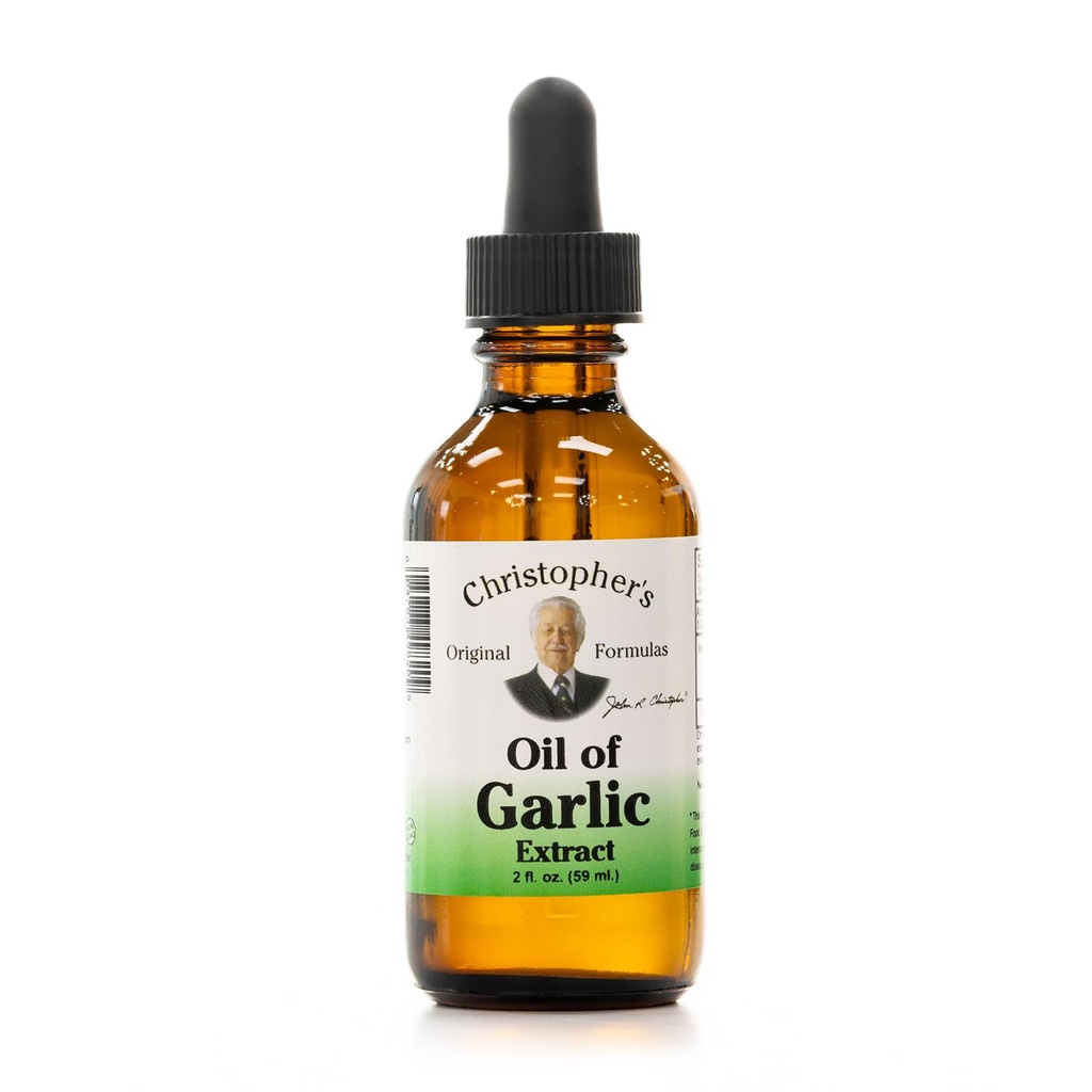 Christopher 's Original Formulas Oil of hvidløg ekstrakt 2 Ounces - Pakke af 1 - Premium Herbal supplement - Cold- Pressed & Pure Liquid hvidløg olie Name 124; Alsatile Anvendelse