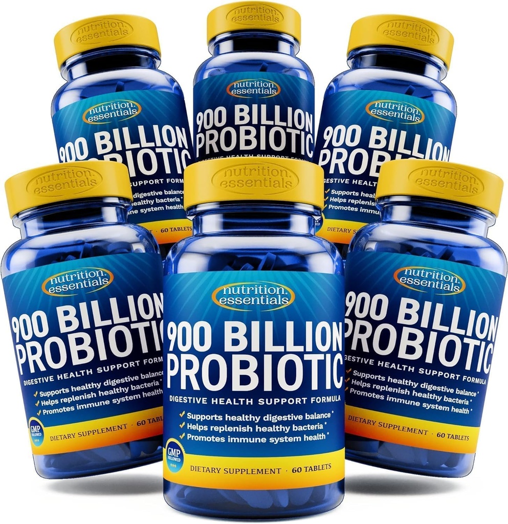 Nutrition Essentials Probiotika Kosttilskud + Probiotika til kvinder og mænd med Lactase Enzyme + Nootrop Brain Support Supplement