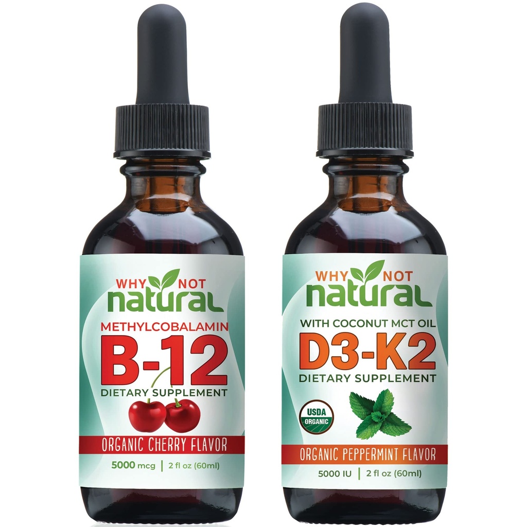 Hvorfor ikke naturlige økologiske vitamin B12 og vitamin D3 K2 flydende dråber