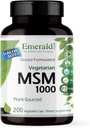 NØGLE ETIKER MSM 1000mg - Fælles, lever og immunforsvar supplement med methylsulfonylmethan - Gluten- Free & Additive- Free - 200 grøntsagskapsler (op til 100 - Day Supply)