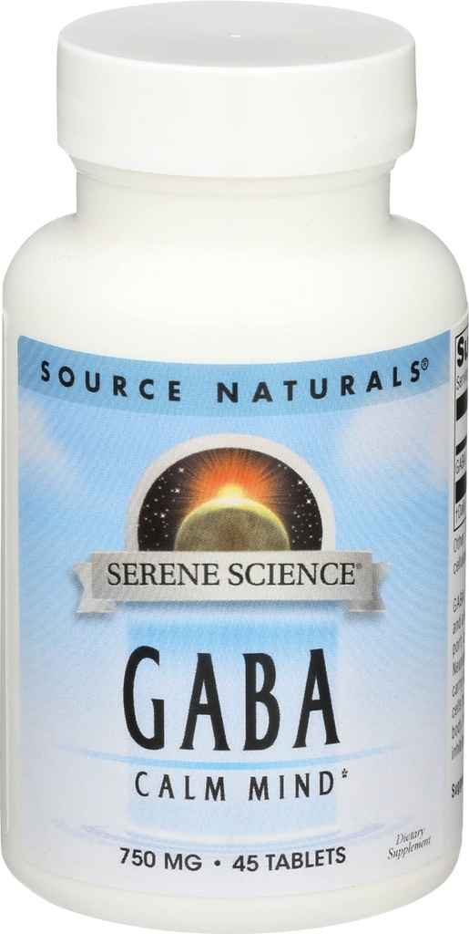 Source Naturals Serene Science GABA, for en rolig sind, 750mg - 45 tabletter