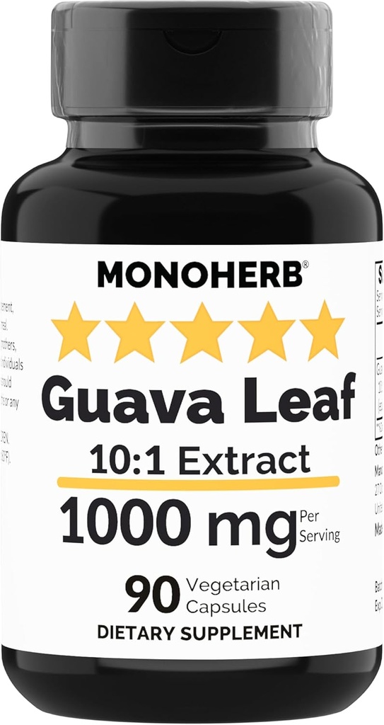 MONOHERB Guava Leaf 10x Extract 1000 mg - 90 kapsler - svarende til 10.000 mg