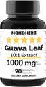 MONOHERB Guava Leaf 10x Extract 1000 mg - 90 kapsler - svarende til 10.000 mg