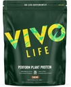 Vivo liv Udfør Plant Protein Powder • 124; 25g Protein med 6g BCAAs, Jern, Zink, Gurkemeje & Herbal Enzyme Blend • 124; Lactose Free & Easy to Digest, Plant- Based Nutrition • 124; Raw Cacao - 26 Servere