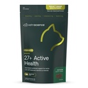 VetriScience Senior 27 + Aktive Health Chews, Nu Cat Daily Multivitamin for Senior Cats, Balancerede Vitaminer, Mineraler og Antioxidanter, Sund Aging og Wellness Support, Fisk, 30 Greve