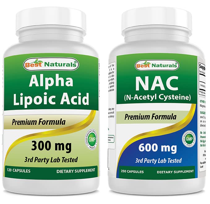 Bedste Naturals Alpha Lipoinsyre 300 mg & NAC 600 mg