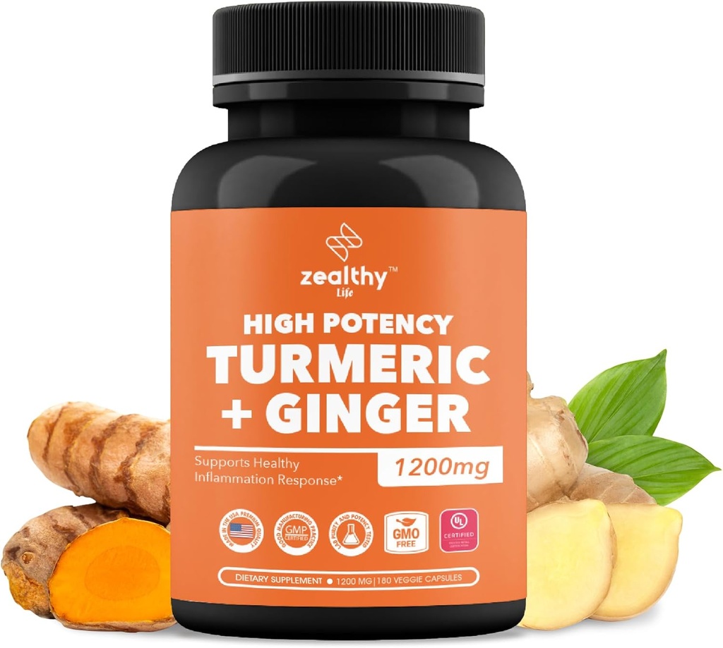 Gurkemeje + ingefær Kapsler 1200mg