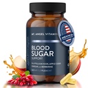 Mt. Angel Vitaminer Blood Sugar Support - Natural Supplement med Pysllium Husk, Berberine med Ceylon Cinnamon, og Apple Cider Vinagar - Understøtter sunde blodsukkerniveauer - 60 kapsler