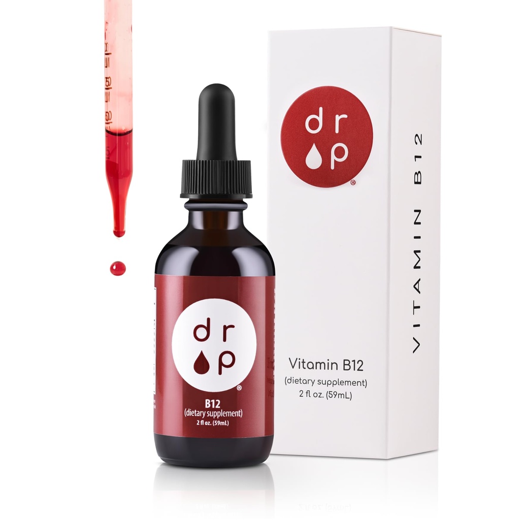 Vitamin B12 2500 mcg 2 oz Flydende dråber til energiproduktion, Nervesystemet Sundhed - Ingen kunstige konserveringsmidler, Non- GMO, Gluten Free, Vegan- Friendly