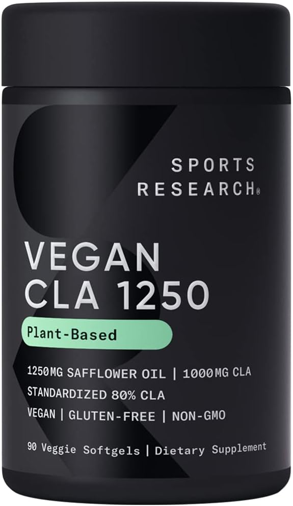 Sport Research Vegan CLA - 1250mg med aktivt konjugeret linolsyre til mænd og kvinder