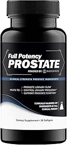 Nugenix fuld potens prostata supplement for mænd - Clinical- Strength Ingredients, Saw Palmetto, Hjælper med at øge urinstrømmen, kontrol frekvens, og støtte prostata funktion, 28 kapsler