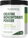 Mikroniseret Creatin monohydrat pulver - Post Workout Recovery Drink - Muskel, Styrke og energiproduktion - 5g Unflavored, Non- GMO, Vegan og Gluten Free Creatin pulver til mænd - 60 Servering
