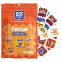 NATPAT Focus Patch Focus Enhancing Stickers for børn og voksne - Sunde hjerne støtter for opmærksomhed, fokus og koncentration - Kemisk og narkotika fri - 24 greve - BuzzPatch Natural Patch