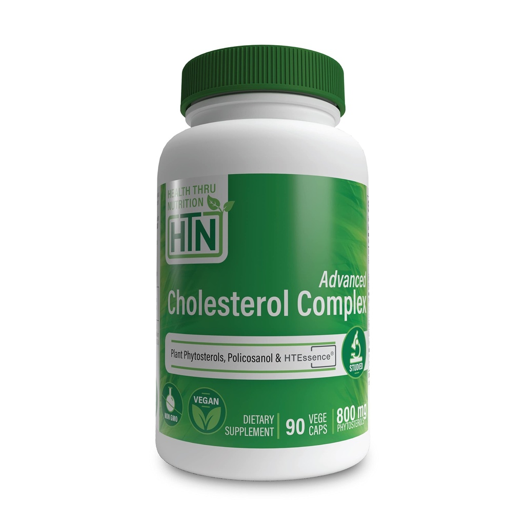 Health Thru Nutrition Advanced Cholesterol Complex Medical 124; Heart Health Support & Lipid Metabolisme med Phytosteroler, Policosanol, Hydroxytyrosol, Chrom og mere Medical 124; Vegan, Non- GMO (Pack of 90)
