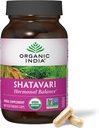 ORGANISK INDIA Shatavari kapsler - Herbal supplement, Understøtter Hormonal Balance, Immunsystemet support, Vegan, Gluten- Free, USDA Organic, Understøtter reproduktiv sundhed - 180 Kapsler