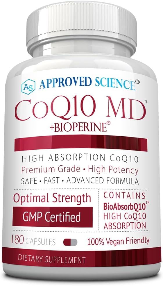 Godkendte Science ® CoQ10 MD - Extra Strength 300mg Pure CoQ10 med Bioperine ® til hurtigere absorption - Optimal support - 3 måneders forsyning