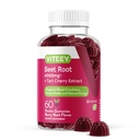 Viteey Beet Root Gummies 400mg med Tart Cherry - for sund blodtryksstøtte - Vegan, Gelatine Free, Gluten Free - Tasty Chewable Berry Beet Flavored Gummy