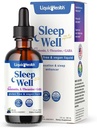 LIQUIDHEALTH Sleep Well Natural Sleep Aid Melatonin Drops - Better Sleep & Mood, Relax & Calm Mind, Fall Asleep Faster Stay Asleep Longer - Made in USA, Vegan, Sugar-Free, Drug Free, Non-GMO (2 oz)