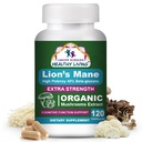 Cancer Sciences Organic Lions Mane Mushroom Supplement kapsler til mænd og kvinder - 1.500mg Brain Supplements for Memory & Focus - High Potency 40% Beta- Glucans - Nootrop Mushroom Complex, 120 Greve