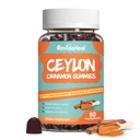 Sukkerfri Ceylon kanel gummies 2000MG, kanel tillæg med krom og kanel Bark, Vegan, non-GMO, gluten fri, 60 gummies