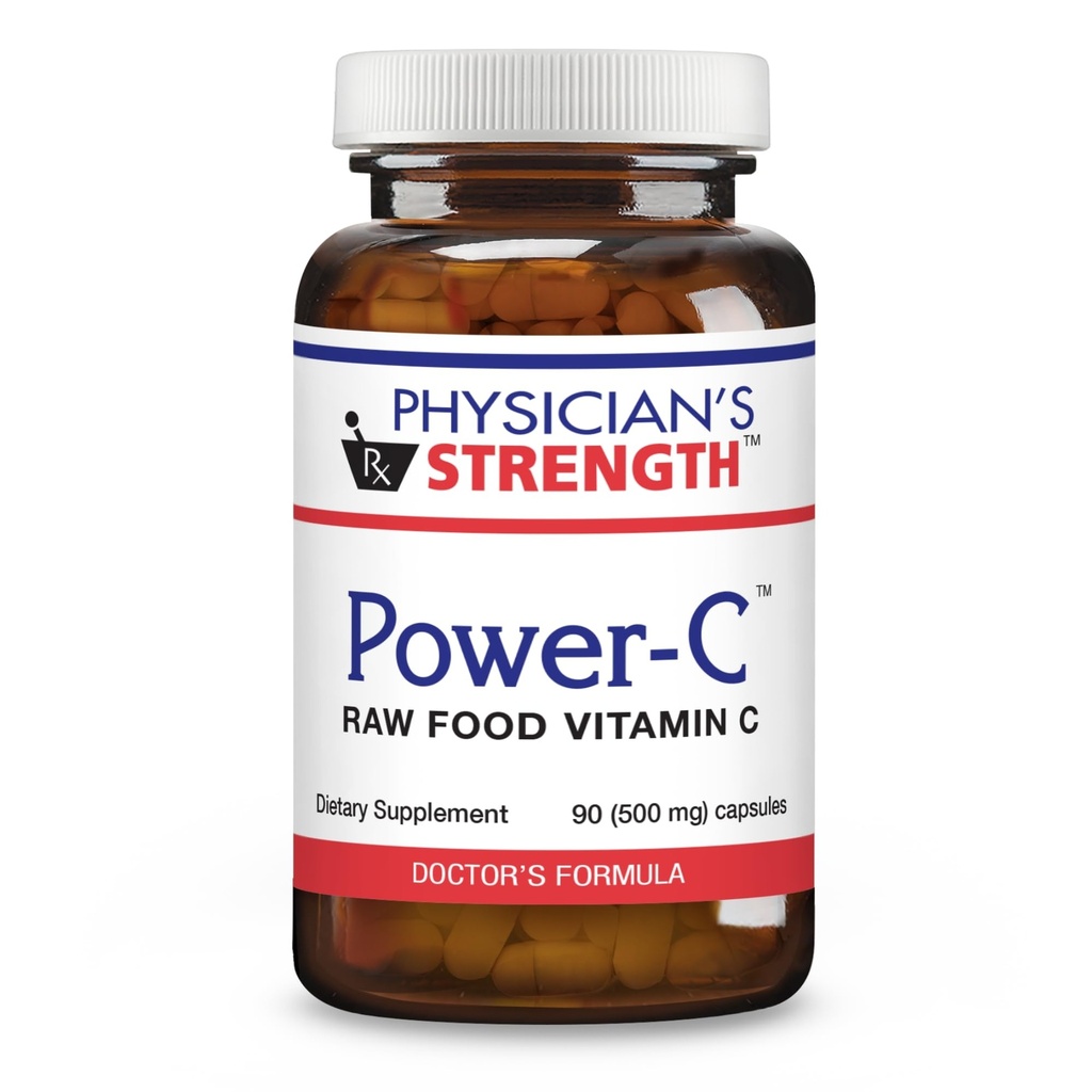 Lægens styrke Power- C - 90 kapsler - Raw Food Vitamin C + Flavonoider fra Camu Camu, Acerola Cherry, Rhus coriaria & Rose Hip - Kosher - 30 Servere