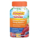 Emergen- C 750mg C-vitamin Gummies til voksne, immunsupport Gummies, Gluten Free, Strawberry, Lemon og Blåbærsmag - 45 Greve