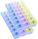 INVODA Pill sag 7 Dag Ugentlig Pill Box med Medicin Reminder Pill Organizer - Morgen Noon Aften Daily 21 Aftagelige kompartmenter