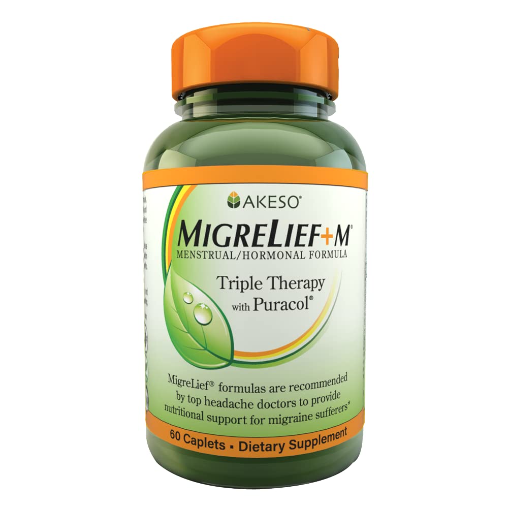 MigreLief + M - Advanced Nutritional Support for Women 's Neurological Health and Head Comfort - 60 caplets (1-måned Tilgang)