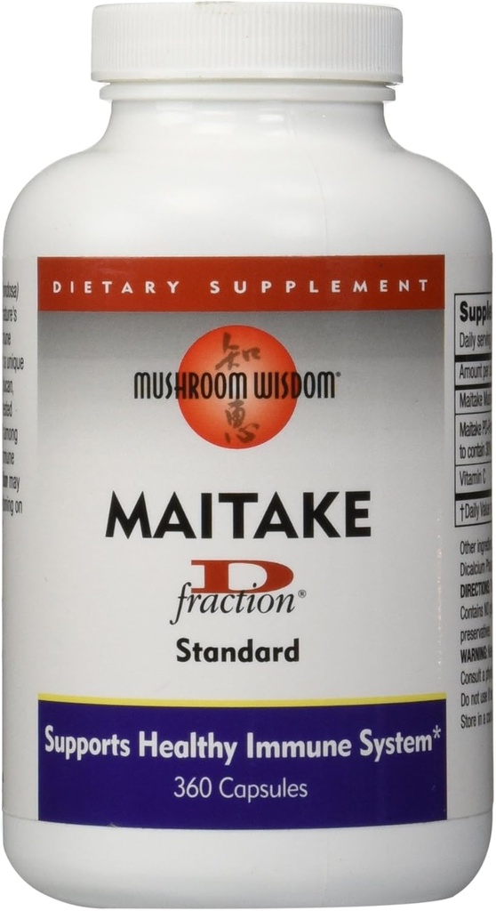 MUSHROOM WISDOM Maitake Mushroom Extract D- Fraction 360 Kapsler