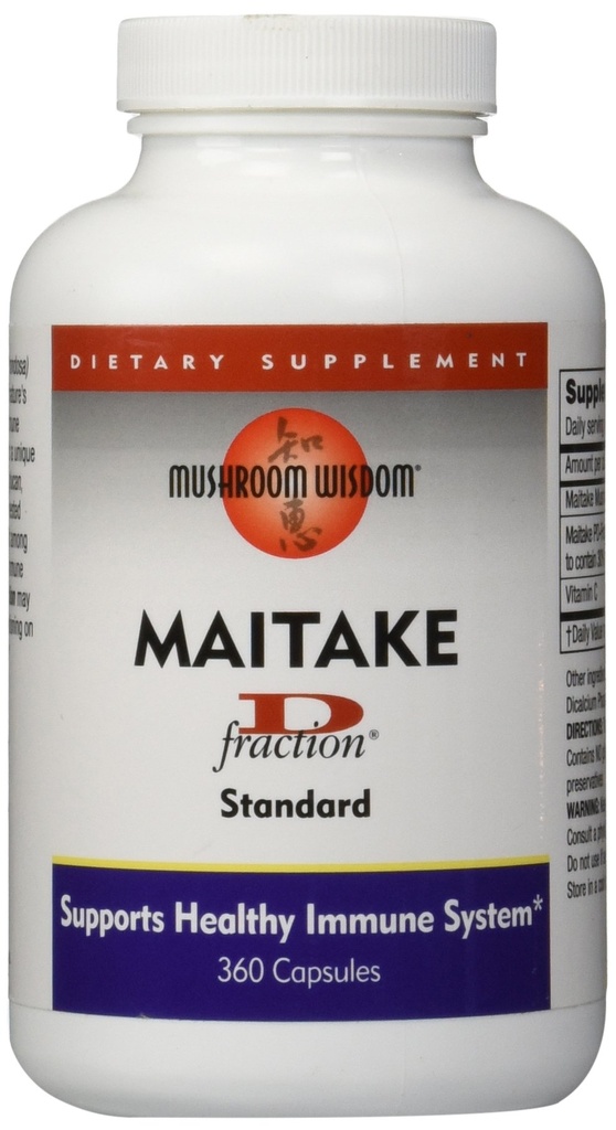 MUSHROOM WISDOM Maitake Mushroom Extract D- Fraction 360 Kapsler