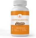 PURE ORIGINAL INGREDIENSER Ashwagandha (100 kapsler) Altid ren, ingen tilsætningsstoffer eller fyldstoffer, Lab Verified